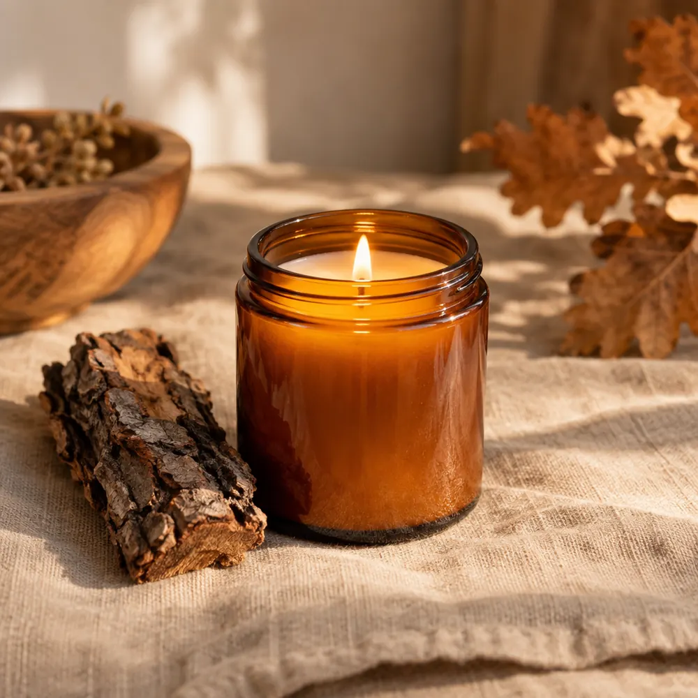 Amber & Oak candle